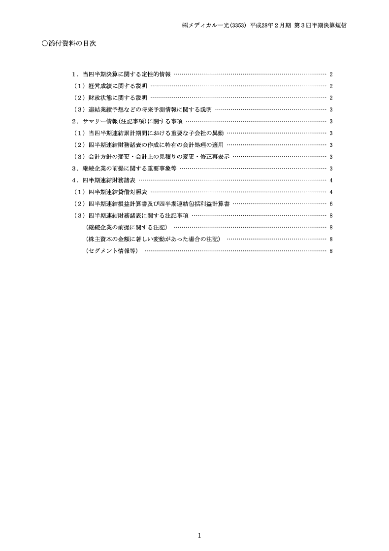 添付資料の目次