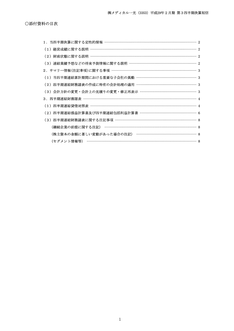 添付資料の目次
