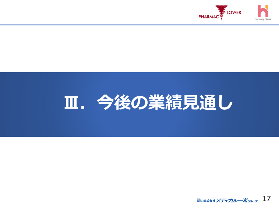 Ⅲ.今後の業績見通し