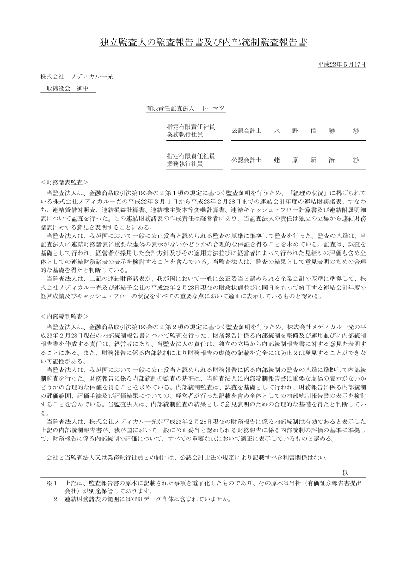 レビュー報告書