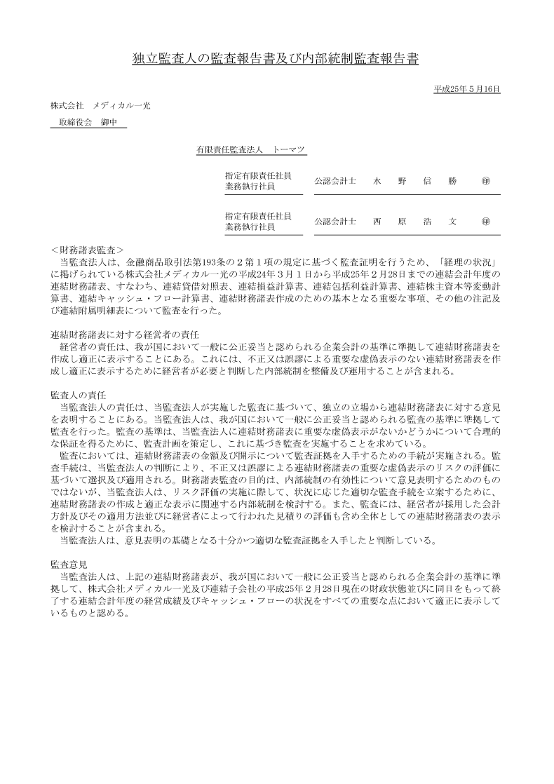 レビュー報告書