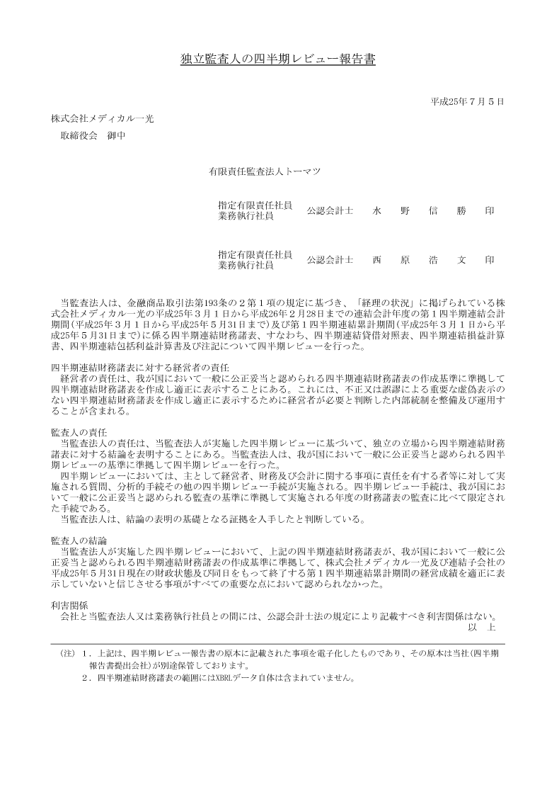 監査報告書