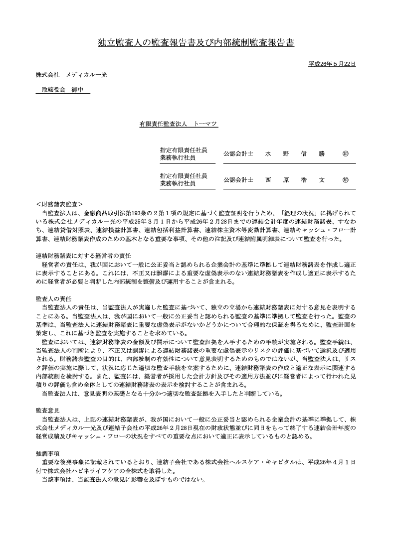 レビュー報告書