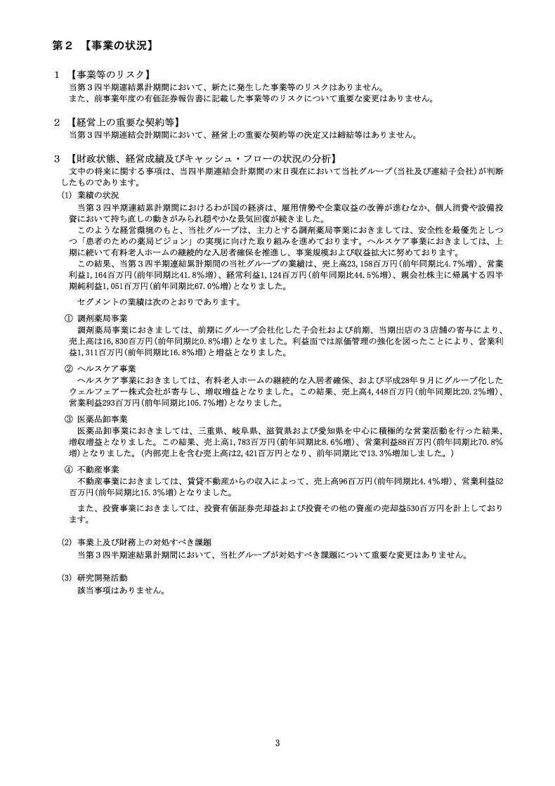 [第2]事業の状況