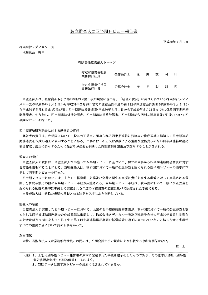 監査報告書