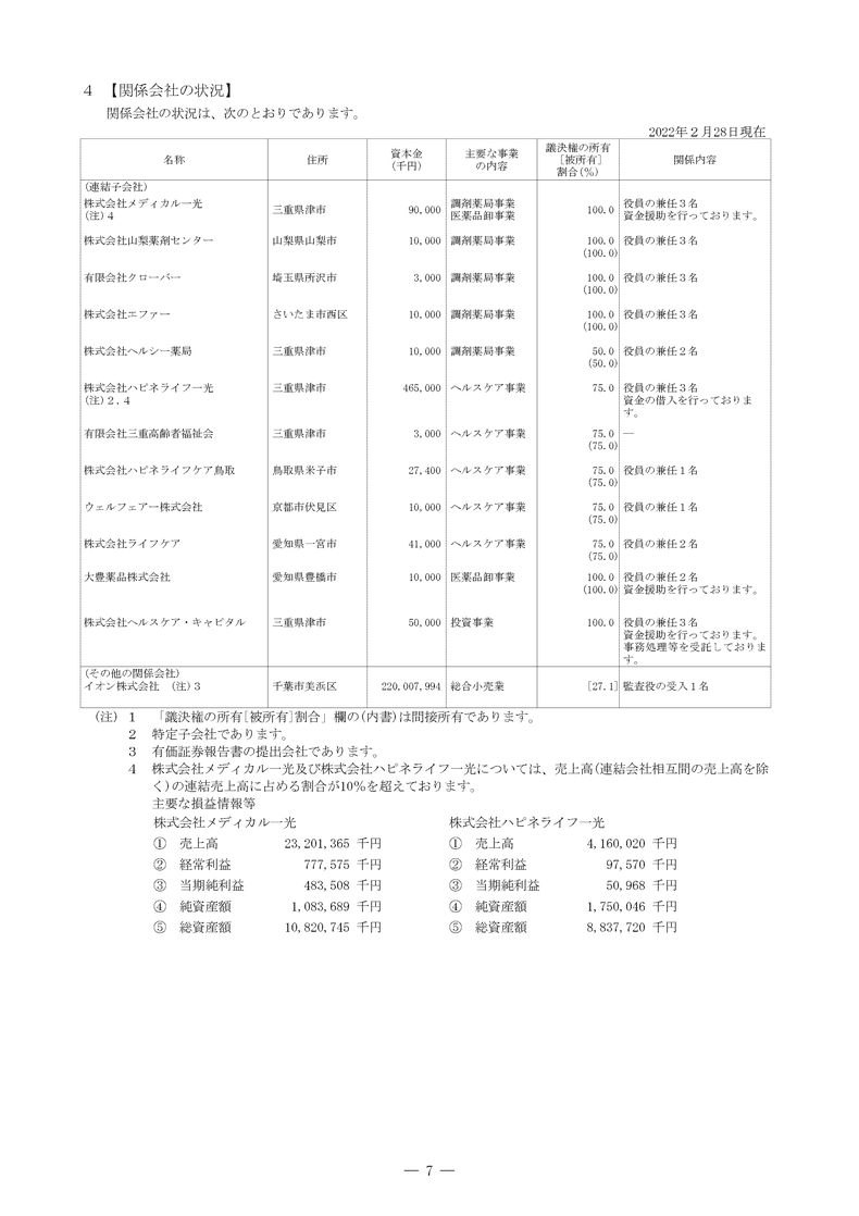 関係会社の状況