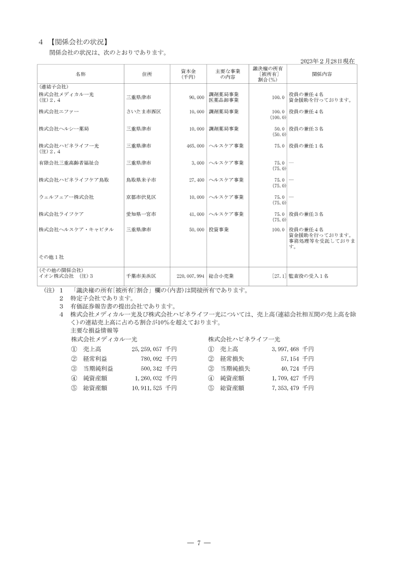 関係会社の状況