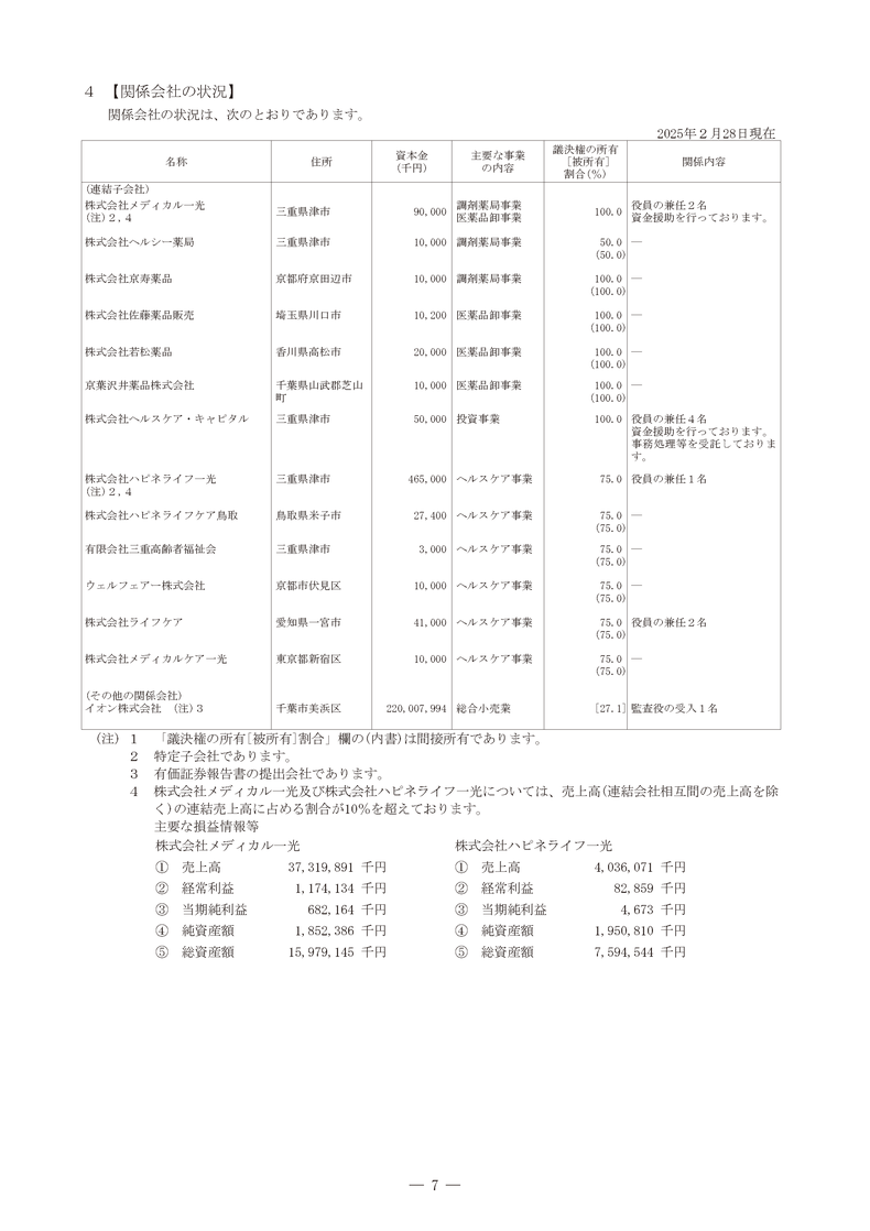 関係会社の状況
